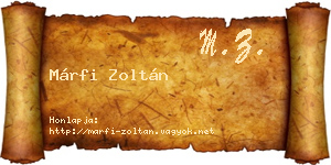 Márfi Zoltán névjegykártya
