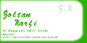 zoltan marfi business card
